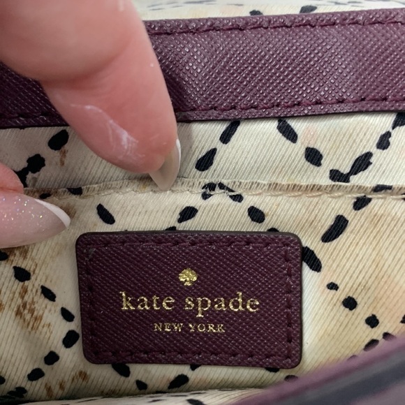 KATE SPADE Newbury Lane Sally Crossbody leather bag mulled wine - Picture 8 of 9